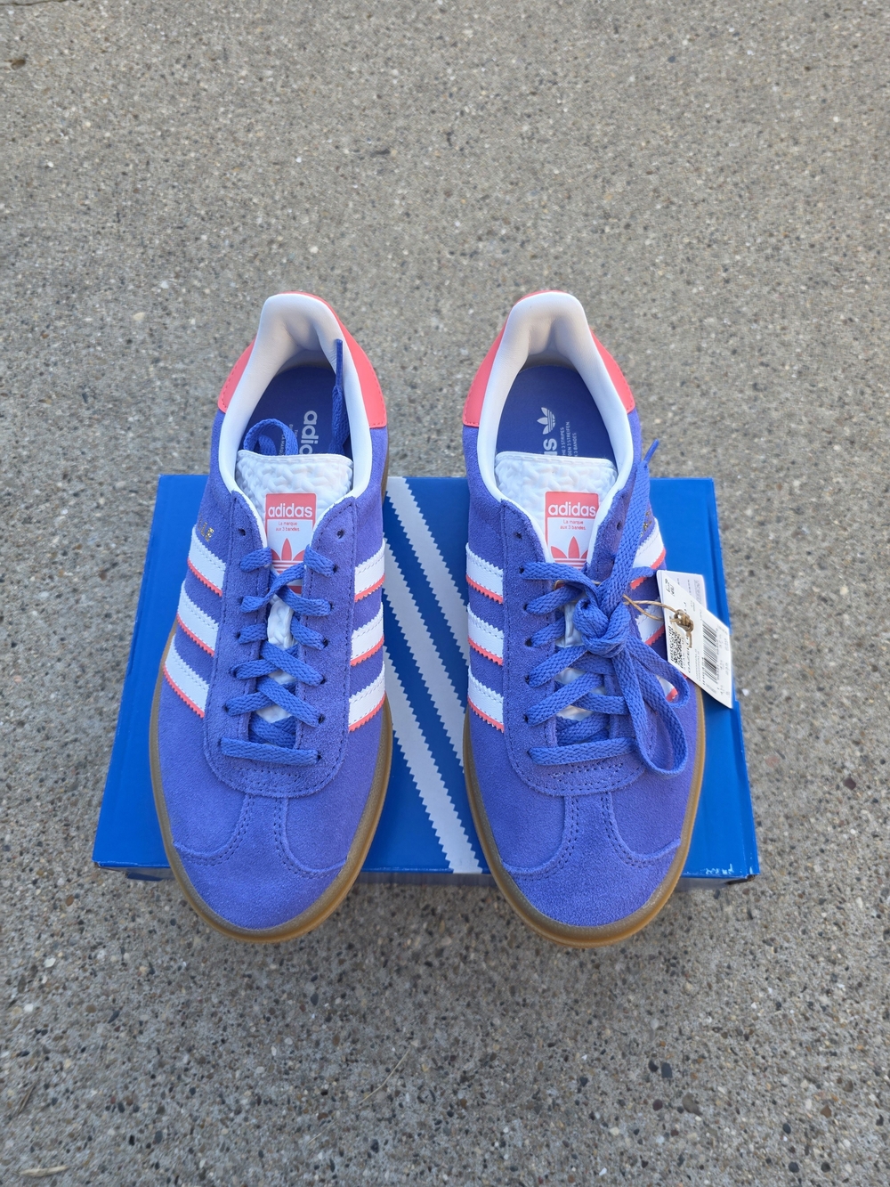 Adidas Kids Gazelle Shoes in Purple with Pink & White youth Girls 6 - Picture 6 of 12